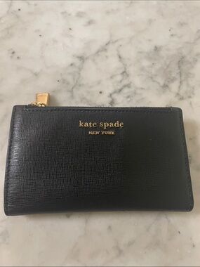 kate spade Small black leather wallet